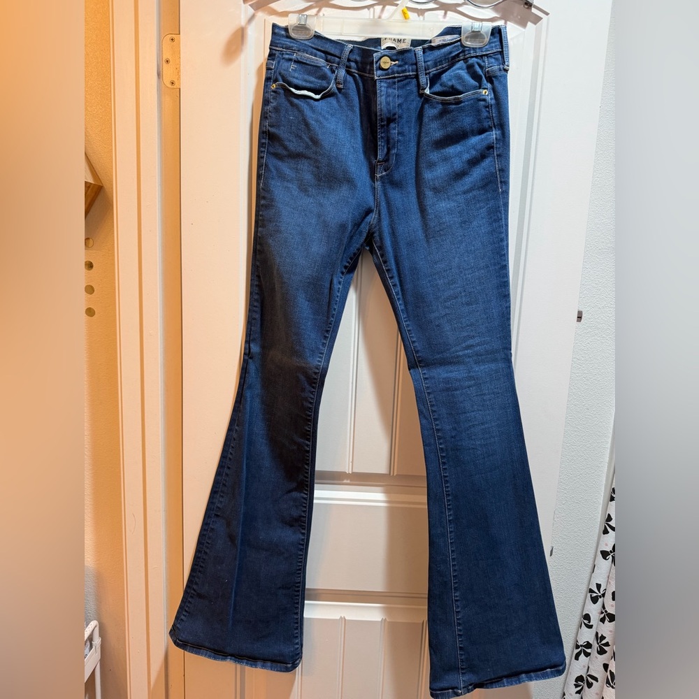 Frame Denim Dark Blue Flare Jeans